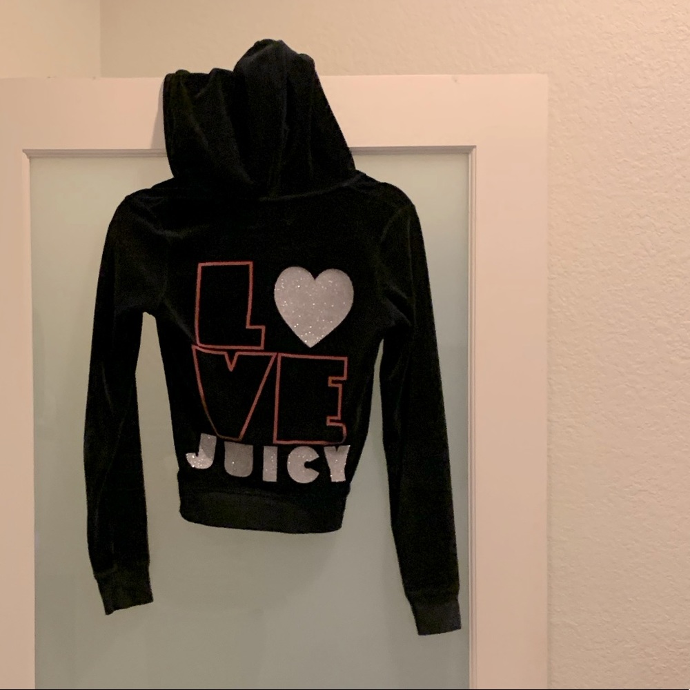 Black “I love juicy” zippy jacket